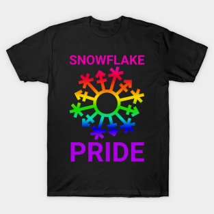 Snowflake Pride - rainbow T-Shirt